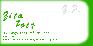 zita potz business card